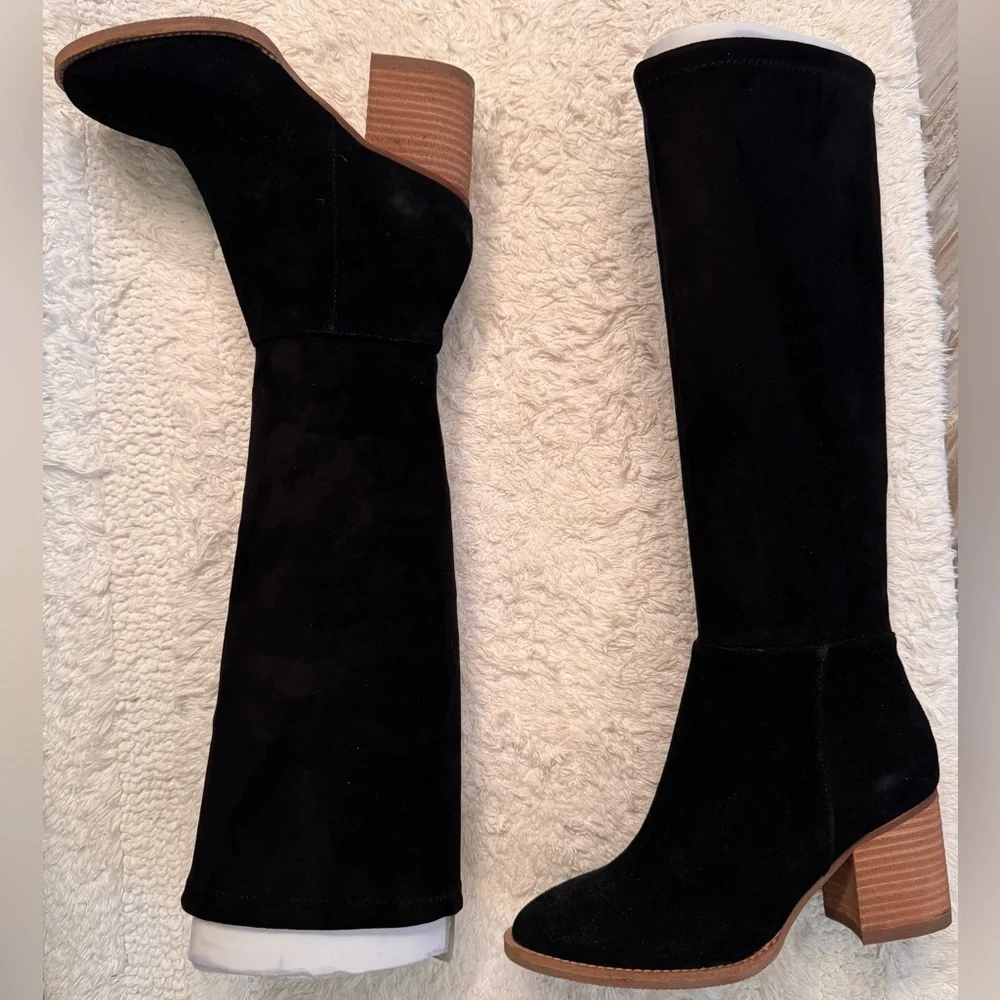 Blondo Black and Brown Heeled Boots - Picture 1 of 4